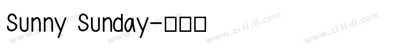 Sunny Sunday字体转换